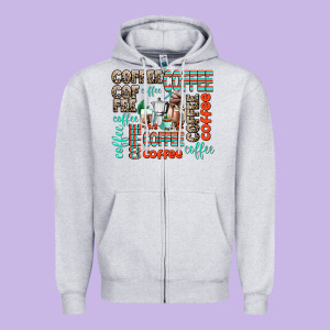 Coffee Zipper Hoodie Designed By Adodesignshop
