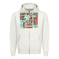 Oatmeal Heather coffee Zipper Hoodie - AdoDesignShop