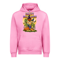 Fuchsia Pink happy halloween Urban Hoodie - LillyAllenDesigns