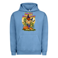 Pigment Pebble Blue happy halloween Urban Hoodie - LillyAllenDesigns