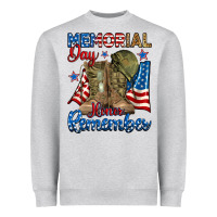 Heather Grey memorial day honor remember Heavyweight Sweatshirt - RanaPortraitStore
