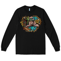 Black western design Long Sleeve Tee - SublimationCraftShop