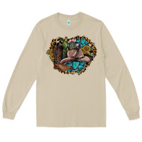 Mushroom western design Long Sleeve Tee - SublimationCraftShop