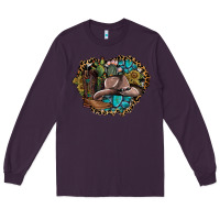 Plum western design Long Sleeve Tee - SublimationCraftShop