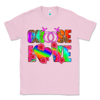 Bubblegum Pink choose love (lesbian) Classic Tee - HRA Design Shop
