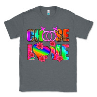 Charcoal Heather choose love (lesbian) Classic Tee - HRA Design Shop