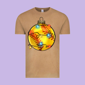 Christmas Softball Vintage Tee Designed By Zillion Design Studio