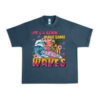Midnight Navy lifes a beach make some waves Urban Heavy Tee - texasbilliewilder