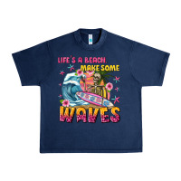 Navy lifes a beach make some waves Urban Heavy Tee - texasbilliewilder