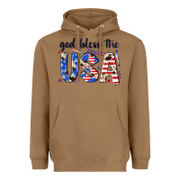 Toasted Coconut god bless the usa Heavyweight Hoodie - NancyCooperArtShop
