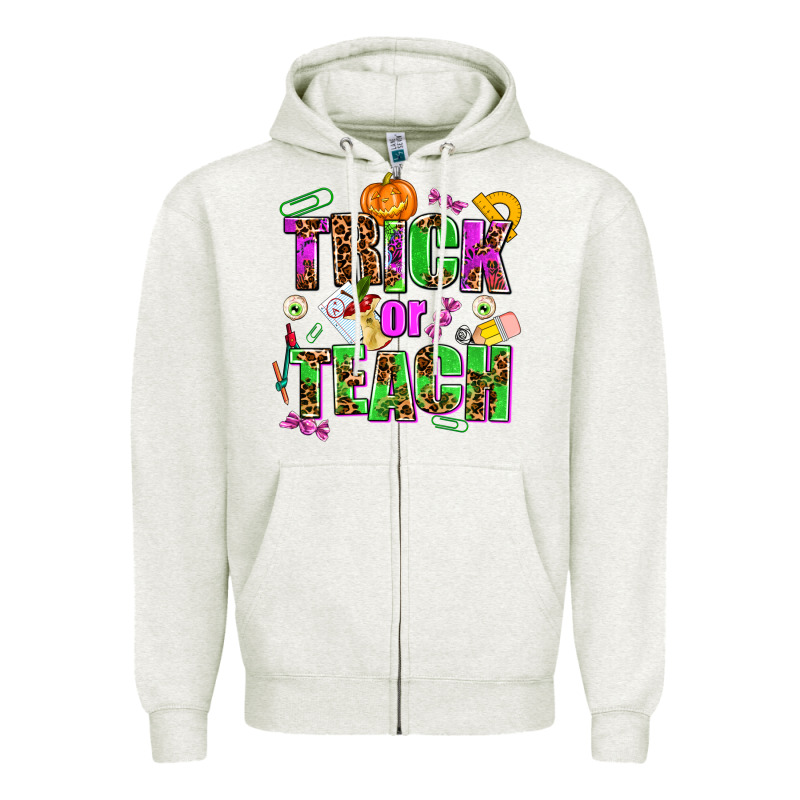 Trick Or Teach Zipper Hoodie by AdoDesignShop | Teevron