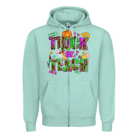 Seafoam trick or teach Zipper Hoodie - AdoDesignShop