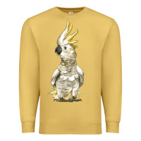 Antique Gold Cockatoo Bird Premium Sweatshirt - LillyAllenDesigns