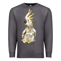 Charcoal Heather Cockatoo Bird Premium Sweatshirt - LillyAllenDesigns