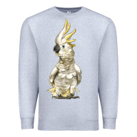 Heather Grey Cockatoo Bird Premium Sweatshirt - LillyAllenDesigns