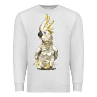 Oatmeal Heather Cockatoo Bird Premium Sweatshirt - LillyAllenDesigns
