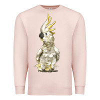 Pale Pink Cockatoo Bird Premium Sweatshirt - LillyAllenDesigns