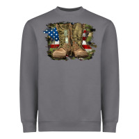 Storm american flag with army boots Heavyweight Sweatshirt - RanaPortraitStore