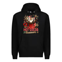 Black hot cocoa season Premium Hoodie - MaliasSmallBusiness