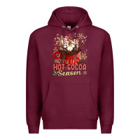 Burgundy hot cocoa season Premium Hoodie - MaliasSmallBusiness