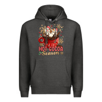 Charcoal Heather hot cocoa season Premium Hoodie - MaliasSmallBusiness