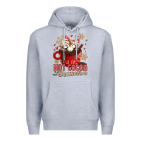 Heather Grey hot cocoa season Premium Hoodie - MaliasSmallBusiness