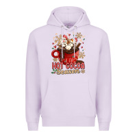 Lilac hot cocoa season Premium Hoodie - MaliasSmallBusiness