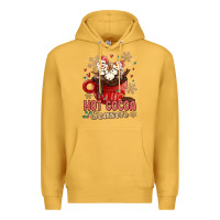 Mustard hot cocoa season Premium Hoodie - MaliasSmallBusiness