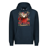 Navy hot cocoa season Premium Hoodie - MaliasSmallBusiness