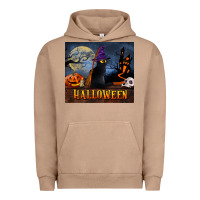 Pigment Burro Black Cat Halloween Urban Hoodie - LillyAllenDesigns