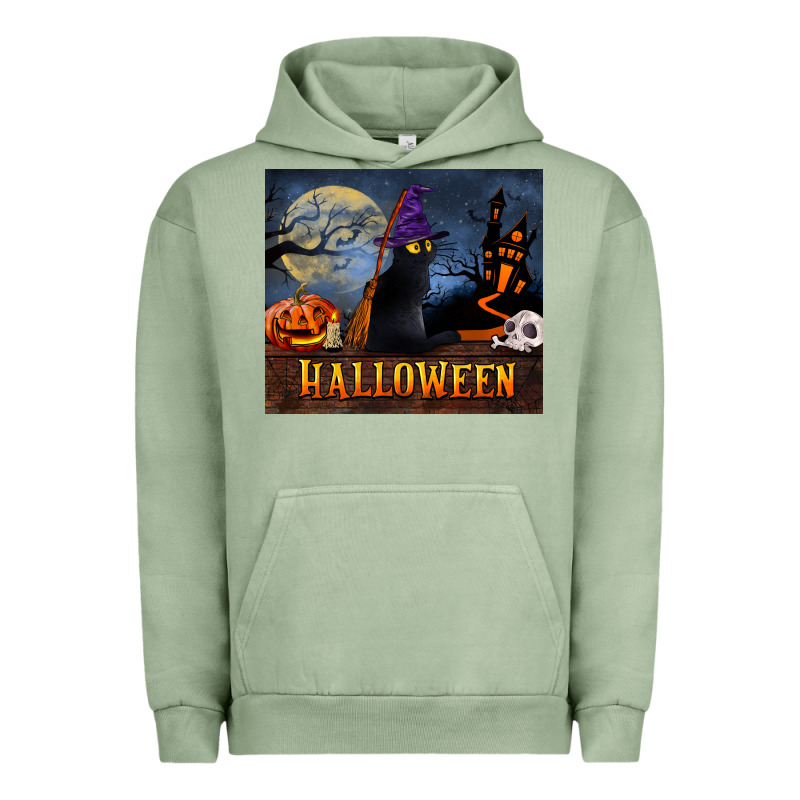 Black Cat Halloween Urban Hoodie by LillyAllenDesigns | Teevron