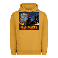 Pigment Peanut Butter Black Cat Halloween Urban Hoodie - LillyAllenDesigns