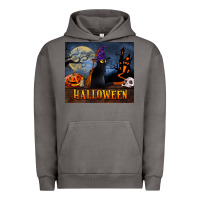 Pigment Tornado Black Cat Halloween Urban Hoodie - LillyAllenDesigns