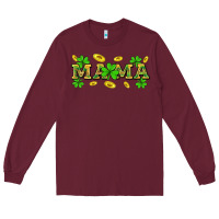 Burgundy St. Patricks Day mama Long Sleeve Tee - Neo Western