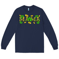 Navy St. Patricks Day mama Long Sleeve Tee - Neo Western