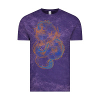 Cloud Purple blue and orange dragon Vintage Tee - RanaPortraitStore
