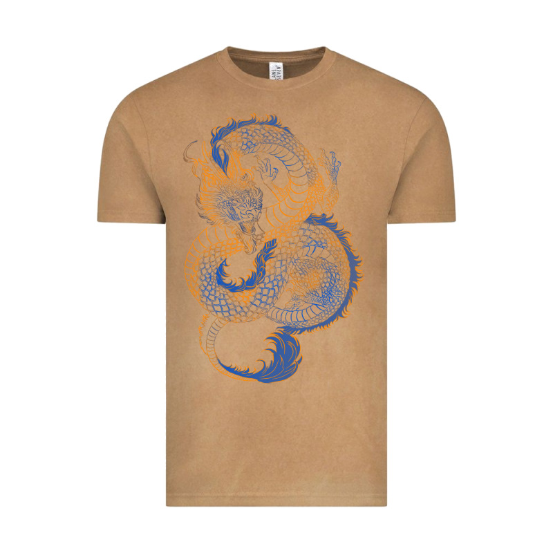 Blue And Orange Dragon Vintage Tee by RanaPortraitStore | Teevron