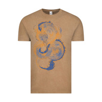 Vintage Coffee blue and orange dragon Vintage Tee - RanaPortraitStore