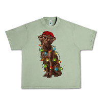 Oil Green Christmas labrador retriever Urban Heavy Tee - RanaPortraitStore