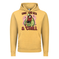 Vintage Mustard true crimes & chill Vintage Hoodie - MaliasSmallBusiness