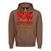 Chestnut 100 days of making a difference Zipper Hoodie - Artiststas