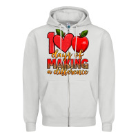 Dove Grey 100 days of making a difference Zipper Hoodie - Artiststas
