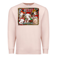 Pale Pink merry christmas goats Premium Sweatshirt - Jasminsmagicworld