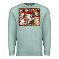 Seafoam merry christmas goats Premium Sweatshirt - Jasminsmagicworld