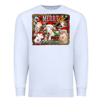 White merry christmas goats Premium Sweatshirt - Jasminsmagicworld