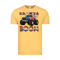 Vintage Mustard red white and boom Vintage Tee - texasbilliewilder