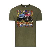Vintage Olive red white and boom Vintage Tee - texasbilliewilder