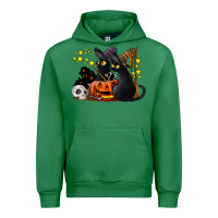 Emerald halloween black cats Urban Hoodie - LillyAllenDesigns