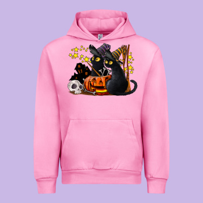 Halloween Black Cats Urban Hoodie Designed By Lillyallendesigns