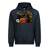 Navy halloween black cats Urban Hoodie - LillyAllenDesigns